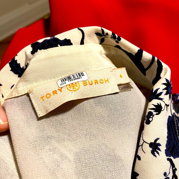 Tory Burch Floral Pleated Silk Dress - Picture 4 of 4